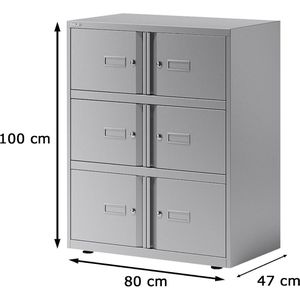Produktbild für Schließfachschrank Bisley Essentials, silber