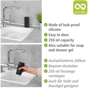 Produktbild für Spülmittelspender Wenko Easy Squeez-e, schwarz