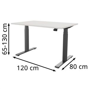 Produktbild für Schreibtisch fm-Büromöbel fouraction weiß / anthrazit
