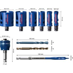 Produktbild für Lochsäge Bosch Expert Construction Material PC Plus, 10-teilig