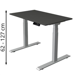 Schreibtisch Kerkmann Move 1 stable, anthrazit / silber