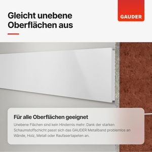 Produktbild für Magnetband Gauder Metallband, weiß