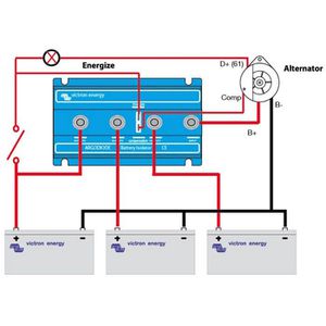 Victron Batterieschalter Argodiode 80-2SC 12V, 24V, Batterietrenner für 2  Batterien – Böttcher AG