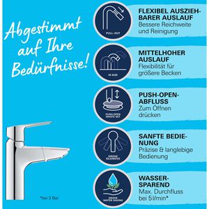 Produktbild für Waschtischarmatur GROHE Start M-Size, verchromt