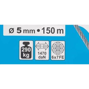 Produktbild für Drahtseil Dörner+Helmer 190055, Traglast bis 290 kg
