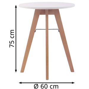 Produktbild für Esstisch CLP Viktor, 202604902, weiß / buche