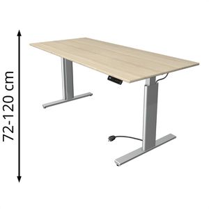 Schreibtisch Kerkmann Move 3 Tube, ahorn / silber