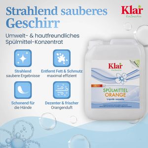 Produktbild für Spülmittel Klar EcoSensitive, Orangenduft, Konzentrat