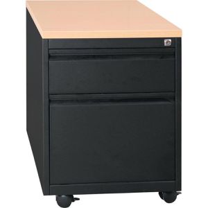 Rollcontainer G-Office MPG/2, aus Metall, schwarz
