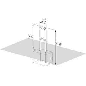Produktbild für Fahrradständer WSM 9510, Bodenmontage