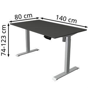 Produktbild für Schreibtisch Kerkmann Move 1, anthrazit / silber