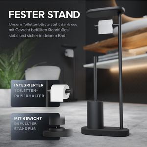 Produktbild für WC-Garnitur ovimar Tysnes, mit Ersatzrollenhalter