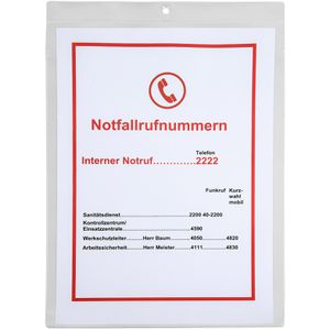Produktbild für Sichttaschen Eichner 9218-06000 mit Öse, A4