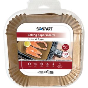 Produktbild für Backpapier Scanpart für Heißluftfritteusen, 20 x 20 cm