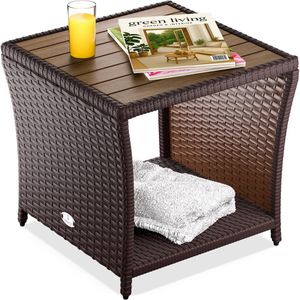 Produktbild für Beistelltisch CASARIA 109945, braun, aus Holz / Metall