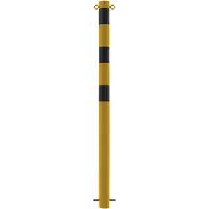 Produktbild für Absperrpfosten Schake 476BG/2, 2 Ösen, schwarz/gelb, Metall