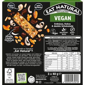 Produktbild für Müsliriegel Eat-Natural Erdnuss, Kokos &amp; dunkle Schokolade