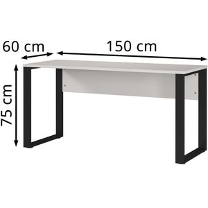 Produktbild für Schreibtisch Germania Adrano, kaschmir / schwarz