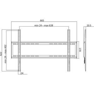 Produktbild für TV-Wandhalterung LogiLink BP0038, bis 35 kg