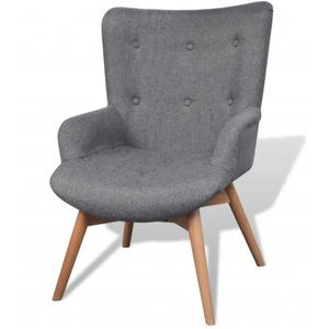 Produktbild für Loungesessel vidaXL 274817, dunkelgrau, mit Hocker