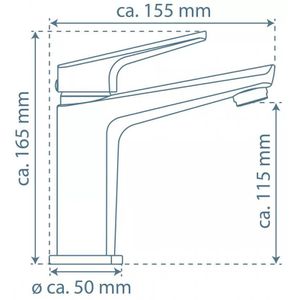 Produktbild für Waschtischarmatur Schütte Raven, schwarz matt