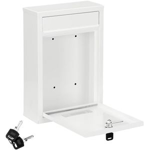 Produktbild für Briefkasten Monzana 105259, weiß, aus Stahl