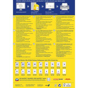 Produktbild für Universaletiketten Zweckform 3653-200, selbstklebend, weiß