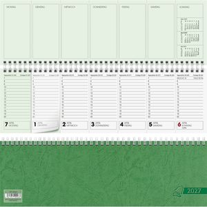Produktbild für Tischkalender Glocken 5072521507, grün, Wochenkalender quer