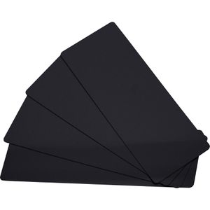 Plastikkarten Evolis PVC lang, blanko schwarz matt