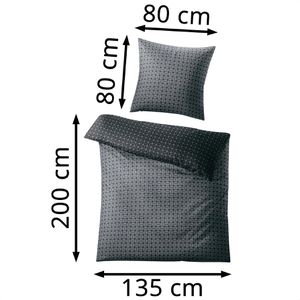 Produktbild für Bettwäsche Kleine-Wolke Punto, Anthrazit, Satin