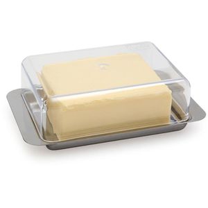 APS Butterdose 00063, Edelstahl / Kunststoff, 16 x 5,5 x 10cm, silber