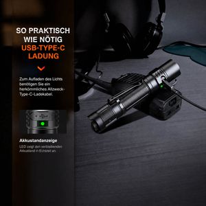 Produktbild für Taschenlampe Fenix PD35R, LED, aufladbar