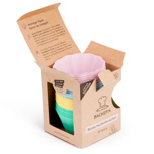 Produktbild für Muffinförmchen Backefix MCB24, wiederverwendbar, aus Silikon