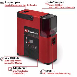 Produktbild für Kompressor Einhell SUPPERO 18/380, 77 dB(A), 18 V