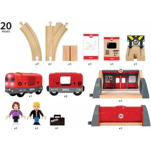 Produktbild für Spielzeugeisenbahn BRIO World Metro Bahn Set