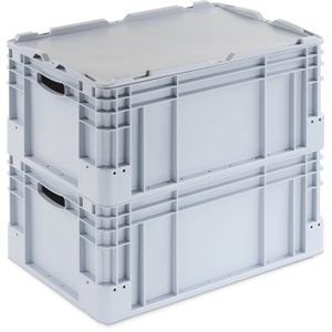 Produktbild für Eurobox Alpha-Paletten Silverline, grau, 50 Liter