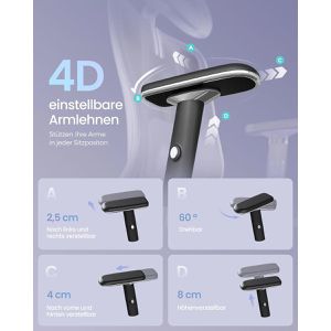 Produktbild für Bürostuhl Songmics OBN067BH01