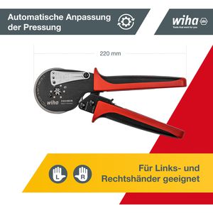 Produktbild für Crimpzange Wiha 41246, mit Seiteneinführung