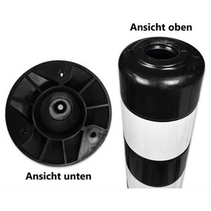 Produktbild für Absperrpfosten UvV Flex Ecoline 100, schwarz/weiß, Kunststoff
