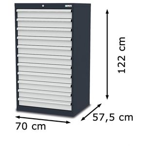 Produktbild für Schubladenschrank Simplaflex CL7H120110, Metall