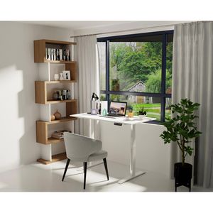 Produktbild für Schreibtischgestell Lüllmann 114900-1, weiß, 4 Memoryspeicher