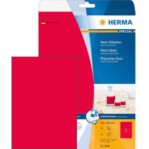 Universaletiketten Herma 5048 Special, neon-rot