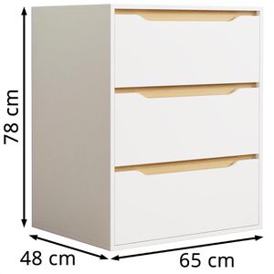 Produktbild für Kommode VCM Malira L 921094 , weiß / honig eiche