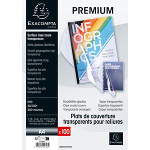 Produktbild für Bindefolien Exacompta 42746e, klar-transparent, 300 mic