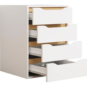 Produktbild für Nachttisch VCM Malira M 919801, weiß / eiche, Holz, stehend