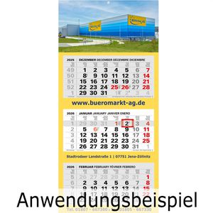 Produktbild für 3-Monatskalender Böttcher-AG Jahr 2026, mit Werbedruck