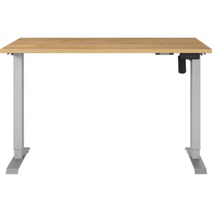 Produktbild für Schreibtisch Germania Profi 3.0, 8022-638, eiche / silber