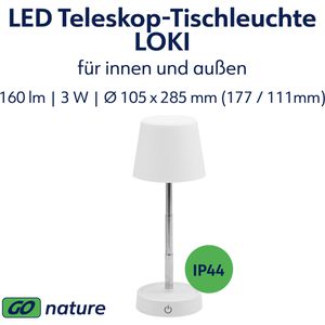 Produktbild für Tischlampe Müller-Licht Loki, weiß mit LED