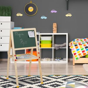 Produktbild für Kreidetafel Relaxdays mit Whiteboard, grün/weiß, magnetisch