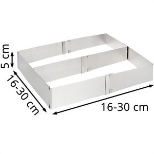 Produktbild für Backrahmen wenco 555555, mit Klemmung &amp; Teiler, aus Edelstahl